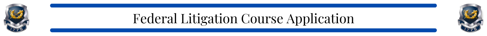 Federal Litigation Course Application Banner